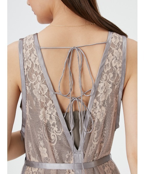 FRAY I.D（フレイアイディー）の「メッシュレースレイヤードドレス（ドレス・レディース・パープル/ブラック/ピンクベージュ・0/1）」の19枚目の写真