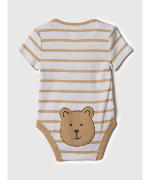 GAP(ギャップ)の「ラップボディスーツ(ベビー) 半袖(ロンパース・キッズ・ホワイト/オフホワイト/ベージュ/ブラウン/ブルー・50cm/70cm/80cm/60cm)」の4枚目の写真