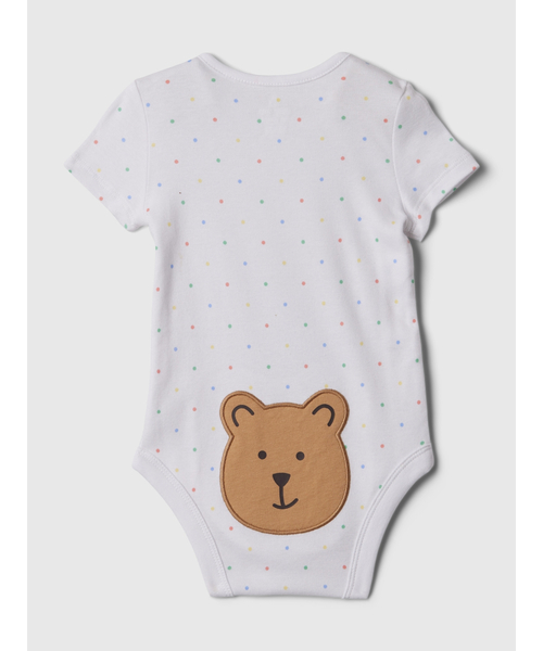 GAP(ギャップ)の「ラップボディスーツ(ベビー) 半袖(ロンパース・キッズ・ホワイト/オフホワイト/ベージュ/ブラウン/ブルー・50cm/70cm/80cm/60cm)」の2枚目の写真