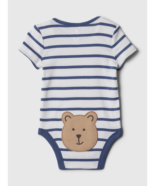 GAP(ギャップ)の「ラップボディスーツ(ベビー) 半袖(ロンパース・キッズ・ホワイト/オフホワイト/ベージュ/ブラウン/ブルー・50cm/70cm/80cm/60cm)」の5枚目の写真