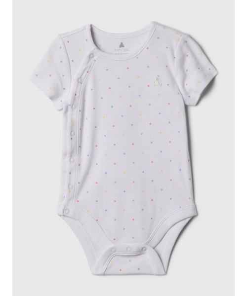 GAP(ギャップ)の「ラップボディスーツ(ベビー) 半袖(ロンパース・キッズ・ホワイト/オフホワイト/ベージュ/ブラウン/ブルー・50cm/70cm/80cm/60cm)」の6枚目の写真