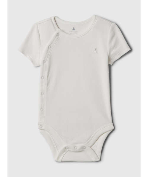 GAP(ギャップ)の「ラップボディスーツ(ベビー) 半袖(ロンパース・キッズ・ホワイト/オフホワイト/ベージュ/ブラウン/ブルー・50cm/70cm/80cm/60cm)」の7枚目の写真