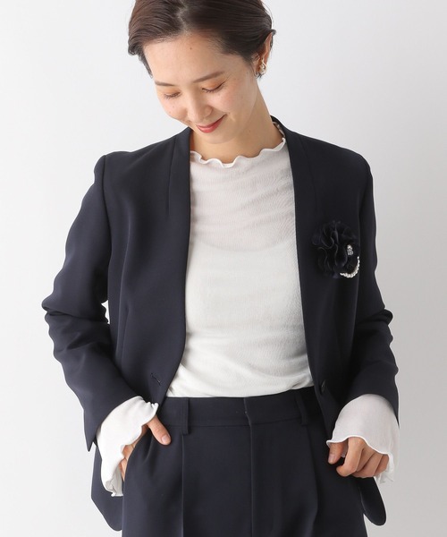 LEPSIM（レプシィム）の「【入卒式／セレモニー】スパンテレコボートネックプルオーバー　102332（Tシャツ/カットソー・レディース・ブラック/オフホワイト/グレー・FREE）」の4枚目の写真