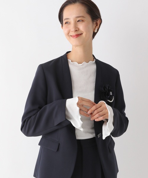 LEPSIM（レプシィム）の「【入卒式／セレモニー】スパンテレコボートネックプルオーバー　102332（Tシャツ/カットソー・レディース・ブラック/オフホワイト/グレー・FREE）」の5枚目の写真