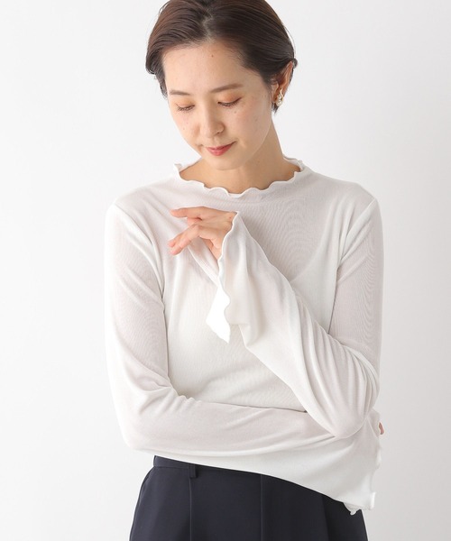 LEPSIM（レプシィム）の「【入卒式／セレモニー】スパンテレコボートネックプルオーバー　102332（Tシャツ/カットソー・レディース・ブラック/オフホワイト/グレー・FREE）」の6枚目の写真