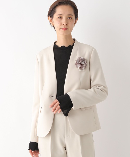 LEPSIM（レプシィム）の「【入卒式／セレモニー】スパンテレコボートネックプルオーバー　102332（Tシャツ/カットソー・レディース・ブラック/オフホワイト/グレー・FREE）」の7枚目の写真