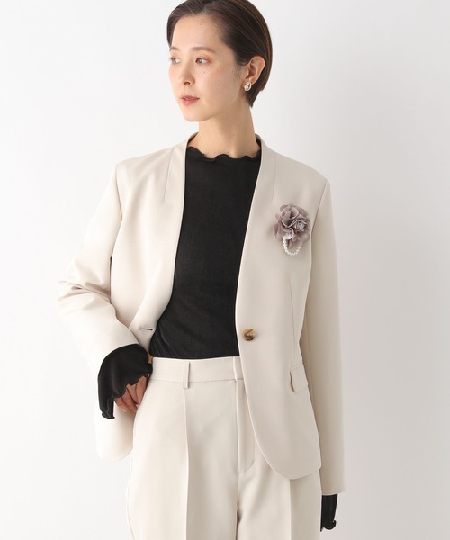 LEPSIM（レプシィム）の「【入卒式／セレモニー】スパンテレコボートネックプルオーバー　102332（Tシャツ/カットソー・レディース・ブラック/オフホワイト/グレー・FREE）」の8枚目の写真