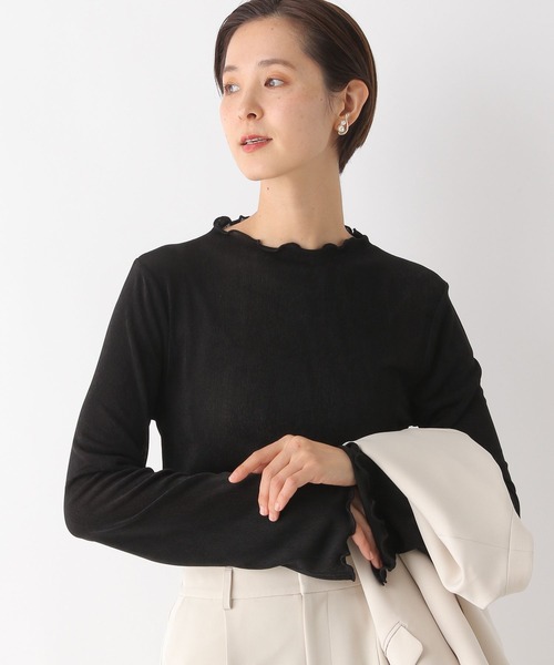 LEPSIM（レプシィム）の「【入卒式／セレモニー】スパンテレコボートネックプルオーバー　102332（Tシャツ/カットソー・レディース・ブラック/オフホワイト/グレー・FREE）」の9枚目の写真