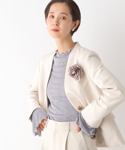 LEPSIM（レプシィム）の「【入卒式／セレモニー】スパンテレコボートネックプルオーバー　102332（Tシャツ/カットソー・レディース・ブラック/オフホワイト/グレー・FREE）」の12枚目の写真