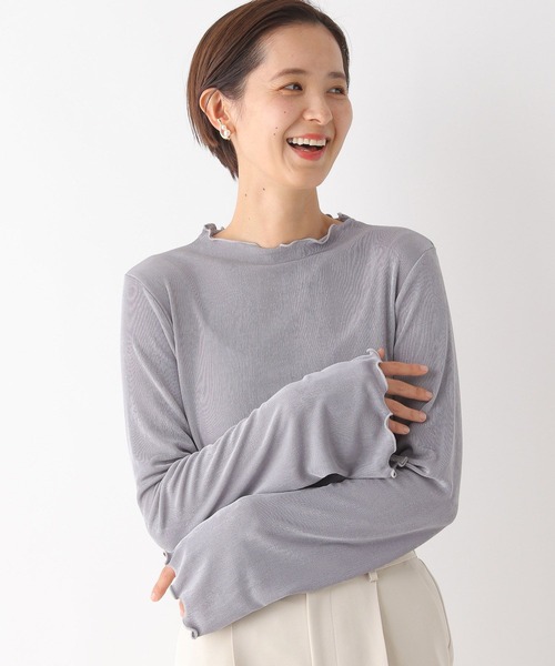 LEPSIM（レプシィム）の「【入卒式／セレモニー】スパンテレコボートネックプルオーバー　102332（Tシャツ/カットソー・レディース・ブラック/オフホワイト/グレー・FREE）」の13枚目の写真