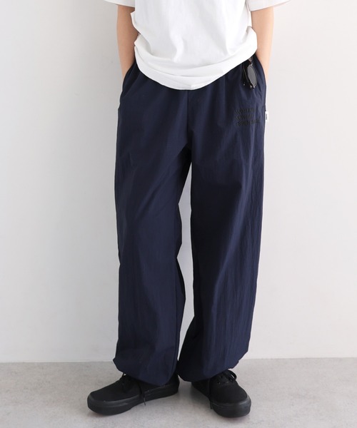 セール】【新色・新サイズ追加】ANMEロゴナイロンワイドパンツ【接触冷