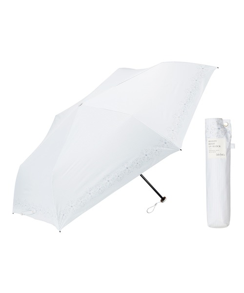 Waterfront(ウォーターフロント)の「ハンディールーフ UVブロック 折 60cm 晴雨兼用傘 日傘 雨傘(折りたたみ傘・レディース・ライトピンク/ライトブルー/スモークピンク/ブラック/グレー/オフホワイト/ブルー/ホワイト/ピンク・FREE)」の4枚目の写真