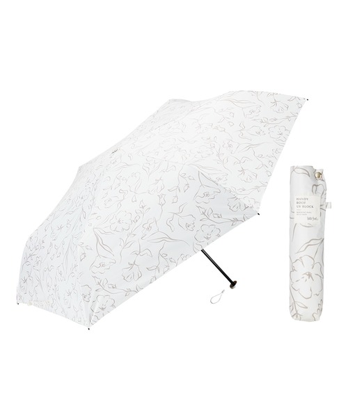 Waterfront(ウォーターフロント)の「ハンディールーフ UVブロック 折 60cm 晴雨兼用傘 日傘 雨傘(折りたたみ傘・レディース・ライトピンク/ライトブルー/スモークピンク/ブラック/グレー/オフホワイト/ブルー/ホワイト/ピンク・FREE)」の2枚目の写真