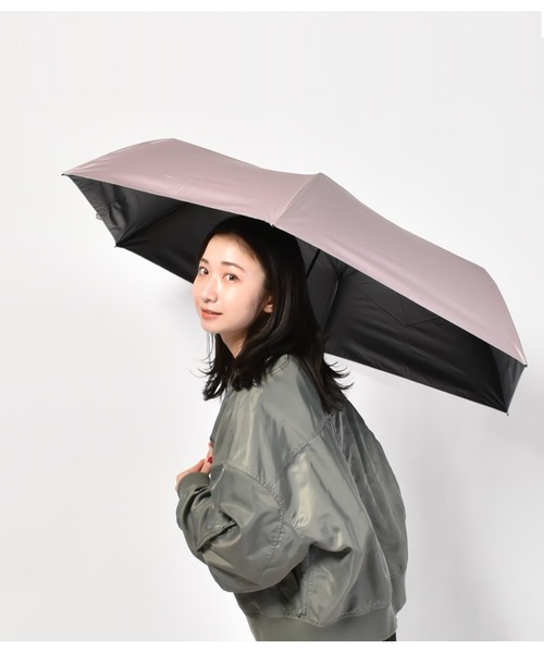 Waterfront(ウォーターフロント)の「ハンディールーフ UVブロック 折 60cm 晴雨兼用傘 日傘 雨傘(折りたたみ傘・レディース・ライトピンク/ライトブルー/スモークピンク/ブラック/グレー/オフホワイト/ブルー/ホワイト/ピンク・FREE)」の9枚目の写真