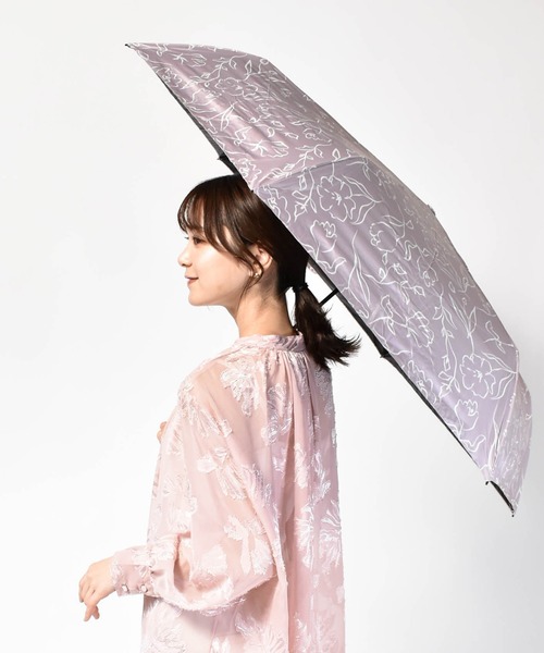 Waterfront(ウォーターフロント)の「ハンディールーフ UVブロック 折 60cm 晴雨兼用傘 日傘 雨傘(折りたたみ傘・レディース・ライトピンク/ライトブルー/スモークピンク/ブラック/グレー/オフホワイト/ブルー/ホワイト/ピンク・FREE)」の7枚目の写真