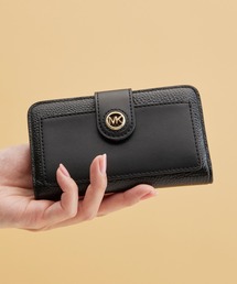 極美品✨ マイケルコース オーガナイザー ダブルファスナー シボ革 ブラック 極美品✨ マイケルコース オーガナイザー ダブルファスナー シボ