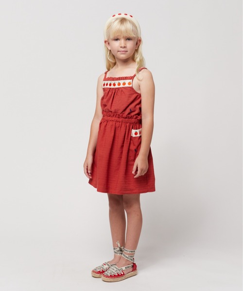 BOBO CHOSES(ボボショーズ)の「Tomato woven top(タンクトップ・キッズ・レッド・8Y-10Y/6-7YEAR/4-5YEAR/2y-3y/10Y-12Y/12Y-14Y)」の3枚目の写真