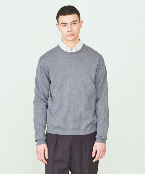 UNITED ARROWS & SONS（ユナイテッドアローズアンドサンズ）の「＜UNITED ARROWS & SONS＞ H/G CREW SWEATER/ニット（ニット/セーター・メンズ・ブラック/パープル/グレー・M/L/XL）」の3枚目の写真