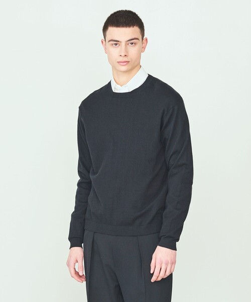 UNITED ARROWS & SONS（ユナイテッドアローズアンドサンズ）の「＜UNITED ARROWS & SONS＞ H/G CREW SWEATER/ニット（ニット/セーター・メンズ・ブラック/パープル/グレー・M/L/XL）」の2枚目の写真