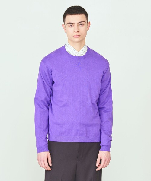 UNITED ARROWS & SONS（ユナイテッドアローズアンドサンズ）の「＜UNITED ARROWS & SONS＞ H/G CREW SWEATER/ニット（ニット/セーター・メンズ・ブラック/パープル/グレー・M/L/XL）」の4枚目の写真