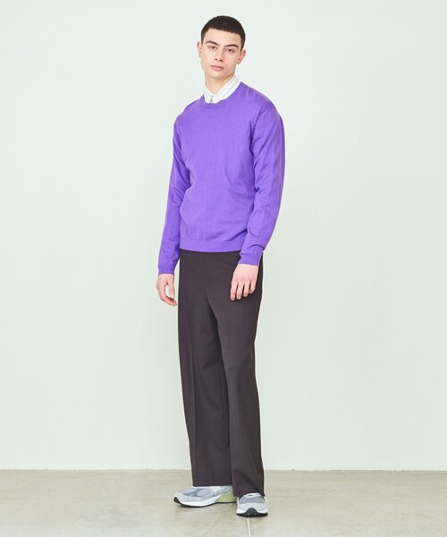 UNITED ARROWS & SONS（ユナイテッドアローズアンドサンズ）の「＜UNITED ARROWS & SONS＞ H/G CREW SWEATER/ニット（ニット/セーター・メンズ・ブラック/パープル/グレー・M/L/XL）」の6枚目の写真