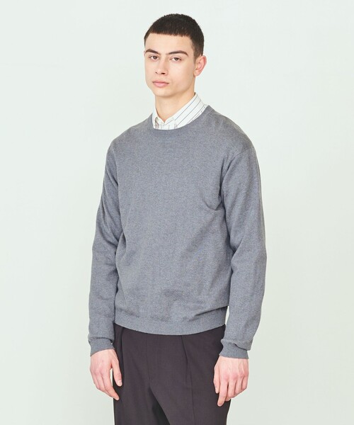 UNITED ARROWS & SONS（ユナイテッドアローズアンドサンズ）の「＜UNITED ARROWS & SONS＞ H/G CREW SWEATER/ニット（ニット/セーター・メンズ・ブラック/パープル/グレー・M/L/XL）」の10枚目の写真