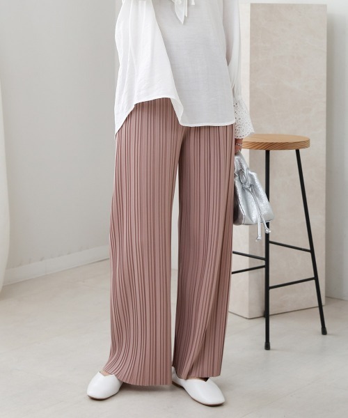 オムプリッセ　プリーツパンツ　リブ　バーガンディー ISSEY MIYAKE（イッセイミヤケ） オムプリッセ イッセイ ミヤケHOMME