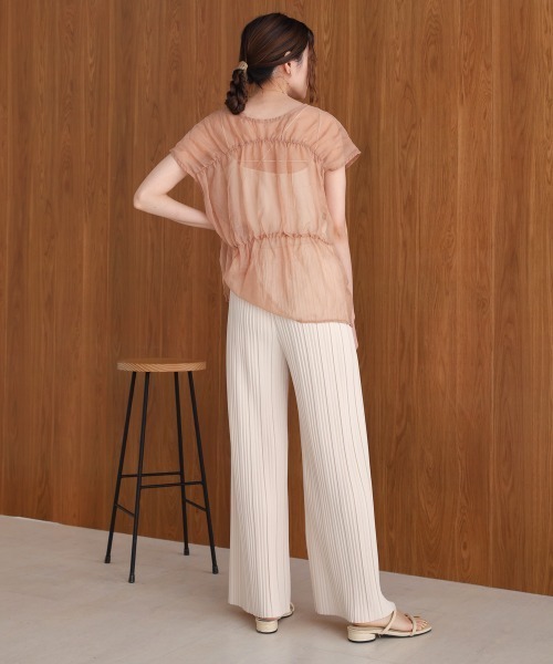 Bab（バブ）の「【S・M・L サイズ展開】ランダムプリーツパンツ（その他パンツ・レディース・ピンク/ホワイト系その他/ブラック/グレイッシュベージュ・L/M/S）」の12枚目の写真