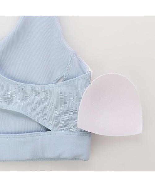 Reebok（リーボック）の「ラックス レーサーバック カラーブロック ブラトップ / LUX RACER BRA - CB（スポーツブラ・レディース・ライトブルー/ブラック/ベージュ・XX-LARGE/X-LARGE/LARGE/MEDIUM/SMALL/X-SMALL）」の16枚目の写真