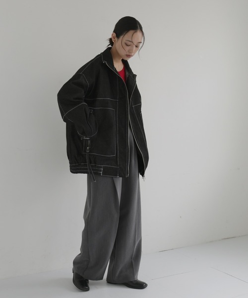 hellam（へラム）の「Wジップデニムブルゾン（ブルゾン・レディース・インディゴブルー/ブラック/グレー/ブルー・FREE）」の10枚目の写真