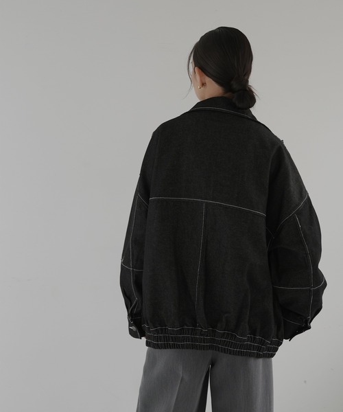 セール】Wジップデニムブルゾン（ブルゾン）｜hellam（へラム）の