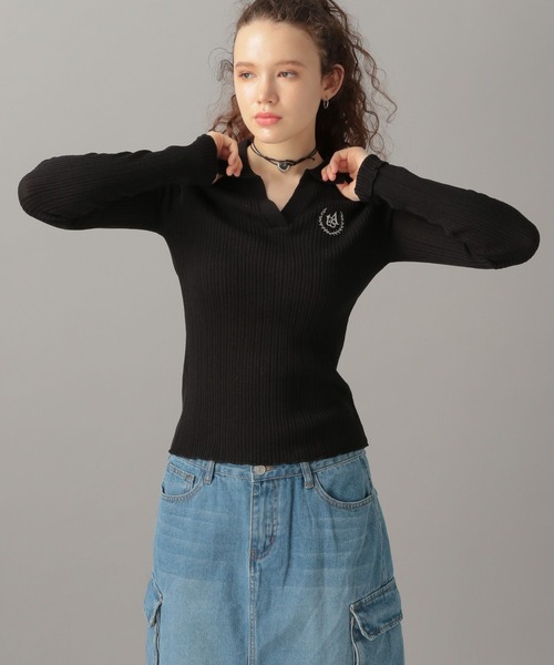 FOREVER 21(フォーエバー トゥエンティーワン)の「【2024SS】襟付きリブニット(ニット/セーター・レディース・ブルー/ブラック/ライトグレー・FREE)」の17枚目の写真