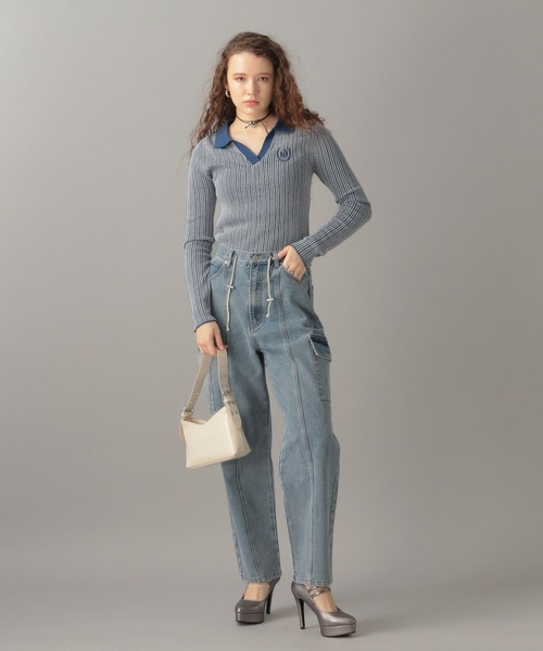 FOREVER 21(フォーエバー トゥエンティーワン)の「【2024SS】襟付きリブニット(ニット/セーター・レディース・ブルー/ブラック/ライトグレー・FREE)」の5枚目の写真