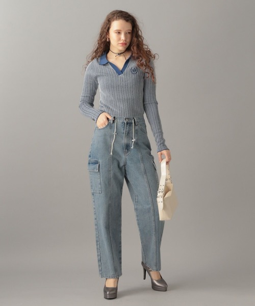 FOREVER 21(フォーエバー トゥエンティーワン)の「【2024SS】襟付きリブニット(ニット/セーター・レディース・ブルー/ブラック/ライトグレー・FREE)」の6枚目の写真