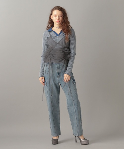 FOREVER 21(フォーエバー トゥエンティーワン)の「【2024SS】襟付きリブニット(ニット/セーター・レディース・ブルー/ブラック/ライトグレー・FREE)」の7枚目の写真