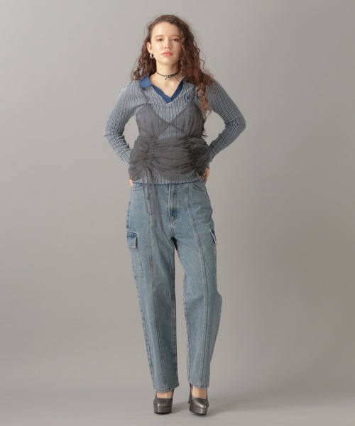 FOREVER 21(フォーエバー トゥエンティーワン)の「【2024SS】襟付きリブニット(ニット/セーター・レディース・ブルー/ブラック/ライトグレー・FREE)」の8枚目の写真