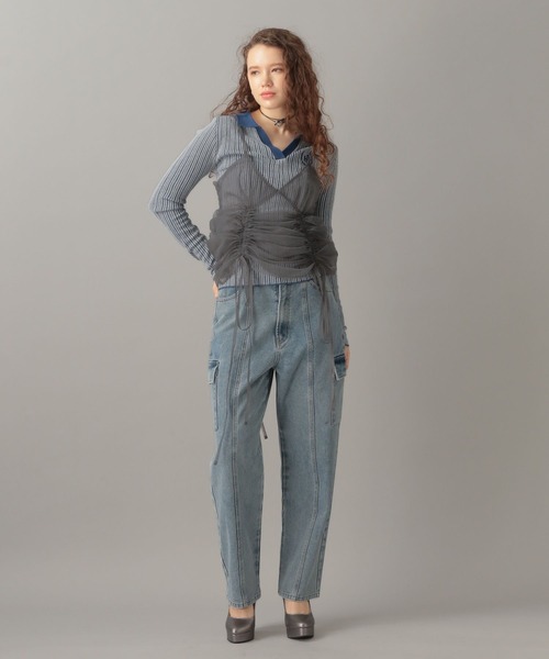 FOREVER 21(フォーエバー トゥエンティーワン)の「【2024SS】襟付きリブニット(ニット/セーター・レディース・ブルー/ブラック/ライトグレー・FREE)」の9枚目の写真
