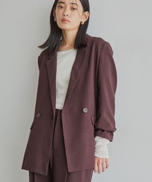 VIS | 【ご好評につき追加生産/新色追加】美easyリネンライクテーラードジャケット【接触冷感・洗える】(テーラードジャケット)