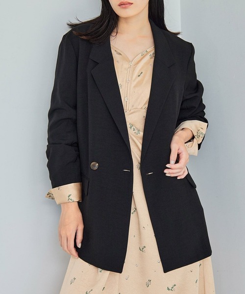 VIS(ビス)の「美easyテーラードジャケット【洗える】(テーラードジャケット・レディース・ネイビー/グレー/キナリ/ブラック/ダークブラウン・S/M)」の15枚目の写真