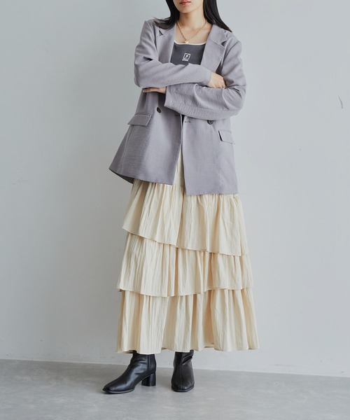 VIS(ビス)の「美easyテーラードジャケット【洗える】(テーラードジャケット・レディース・ネイビー/グレー/キナリ/ブラック/ダークブラウン・S/M)」の22枚目の写真