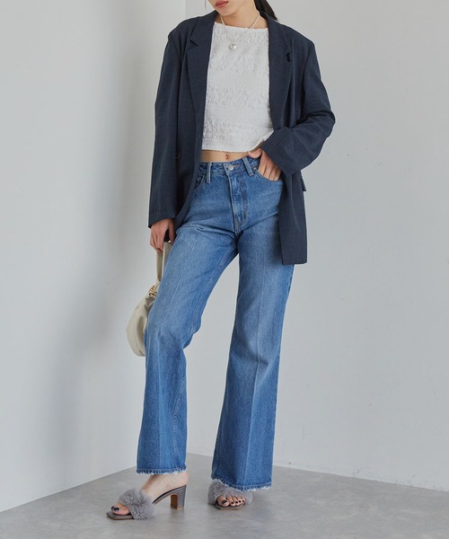 VIS(ビス)の「美easyテーラードジャケット【洗える】(テーラードジャケット・レディース・ネイビー/グレー/キナリ/ブラック/ダークブラウン・S/M)」の19枚目の写真