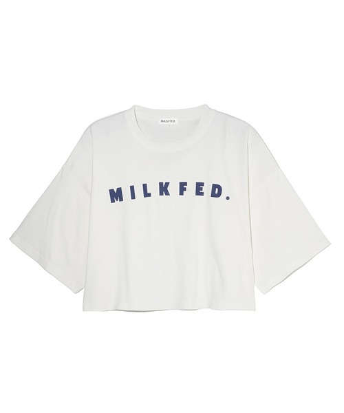 MILKFED.（ミルクフェド）の「MILKFED. WIDE S/S TOP（Tシャツ/カットソー・レディース・ベージュ/ネイビー/ブラック/ホワイト・ONE SIZE）」の14枚目の写真