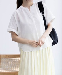 HusHusH ハッシュアッシュ リネン混スキッパーシャツ