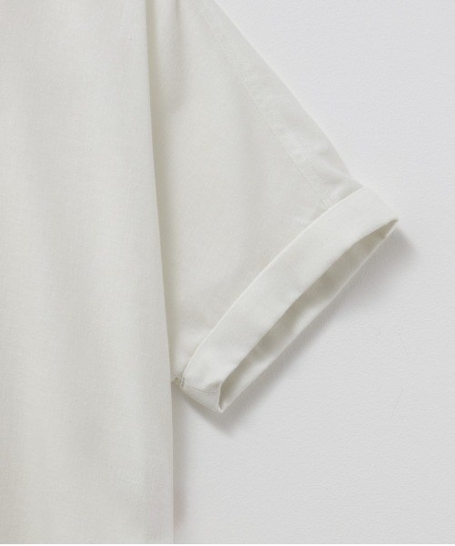 HusHusH（ハッシュアッシュ）の「HusHusH ハッシュアッシュ リネン混スキッパーシャツ（シャツ/ブラウス・レディース・ホワイト/ライトイエロー/ネイビー・L/M/S）」の12枚目の写真