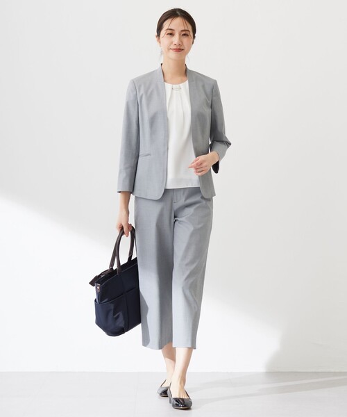 J.PRESS（ジェイプレス）の「シアーストライプ カットソー（Tシャツ/カットソー・レディース・ライトグレー系1/ホワイト系1/ホワイト系・MEDIUM/LARGE）」の7枚目の写真