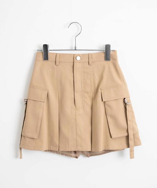 WEGO（ウィゴー）の「WEGO/カーゴチノプリーツスカパン（スカート・レディース・ブラック/ベージュ・FREE）」の12枚目の写真