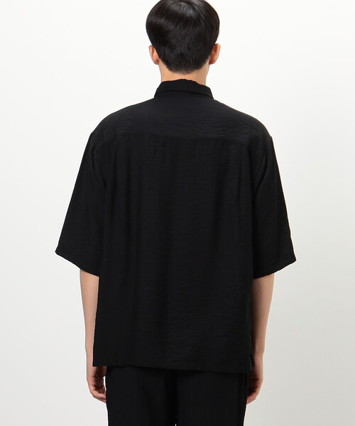 COMME CA ISM（コムサイズム）の「【セットアップ対応】楊柳ワッシャー ５分袖シャツ（シャツ/ブラウス・メンズ・ブラック/キナリ・MEDIUM/LARGE）」の9枚目の写真