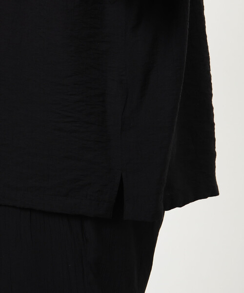 COMME CA ISM（コムサイズム）の「【セットアップ対応】楊柳ワッシャー ５分袖シャツ（シャツ/ブラウス・メンズ・ブラック/キナリ・MEDIUM/LARGE）」の13枚目の写真