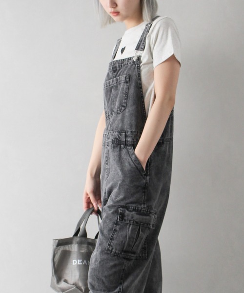 SpRay（スプレイ）の「デニムカーゴサロペット（サロペット/オーバーオール・レディース・ブラック系その他/ブルー系その他2/ブルー系その他・FREE）」の8枚目の写真