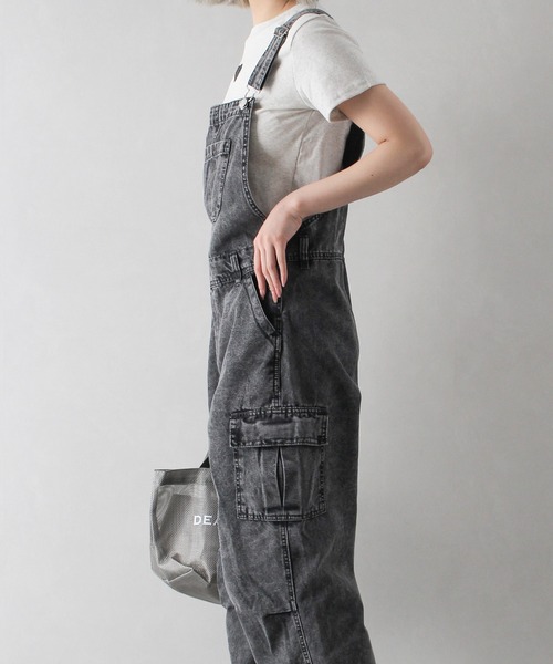 SpRay（スプレイ）の「デニムカーゴサロペット（サロペット/オーバーオール・レディース・ブラック系その他/ブルー系その他2/ブルー系その他・FREE）」の10枚目の写真